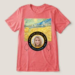 Aangepaste foto-tekst – Van Gogh Art Verjaardagsva Tri-Blend Shirt