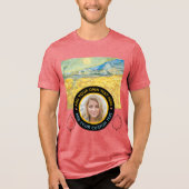 Aangepaste foto-tekst – Van Gogh Art Verjaardagsva Tri-Blend Shirt (Voorkant)