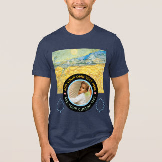 Aangepaste foto-tekst – Van Gogh Art Verjaardagsva Tri-Blend Shirt