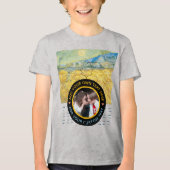 Aangepaste foto-tekst – Van Gogh Art Verjaardagsva Tri-Blend Shirt (Voorkant)
