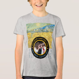 Aangepaste foto-tekst – Van Gogh Art Verjaardagsva Tri-Blend Shirt