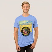 Aangepaste foto-tekst – Van Gogh Art Verjaardagsva Tri-Blend Shirt (Voorkant volledig)