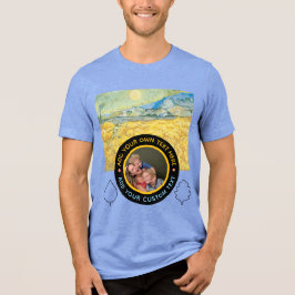 Aangepaste foto-tekst – Van Gogh Art Verjaardagsva Tri-Blend Shirt