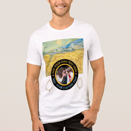 Aangepaste foto-tekst – Van Gogh Art Verjaardagsva Tri-Blend Shirt (Voorkant)
