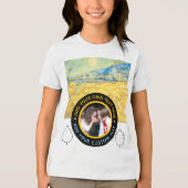 Aangepaste foto-tekst – Van Gogh Kunst Verjaardag Tri-Blend Shirt (Voorkant)