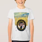 Aangepaste foto-tekst – Van Gogh Kunst Verjaardag Tri-Blend Shirt (Voorkant)