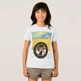 Aangepaste foto-tekst – Van Gogh Kunst Verjaardag  Tri-Blend Shirt