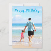 Aangepaste foto Tekst verjaardag Kaart Uw foto's (Voorkant)