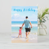 Aangepaste foto Tekst verjaardag Kaart Uw foto's (Staand voorkant)