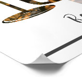 Aangepaste foto & tekst wijnfles & twee glazen poster (Hoek)