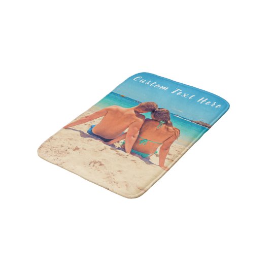 Aangepaste foto Tekst wissen foto's van uw liefde Badmat (Gekanteld)