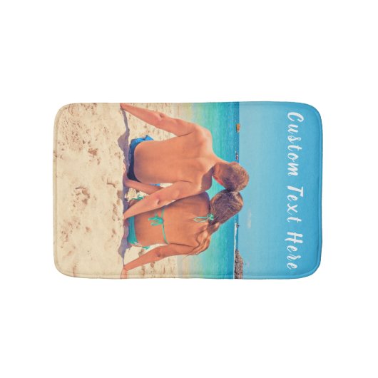 Aangepaste foto Tekst wissen foto's van uw liefde Badmat (Voorkant)