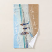 Aangepaste foto-tekstbalken Uw fotoontwerp Bad Handdoek (Handdoek)