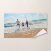 Aangepaste foto-tekstbalken Uw fotoontwerp Bad Handdoek (Handdoek)