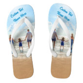 Aangepaste foto tekstnaam Teenslippers uw foto's (Voetbed)