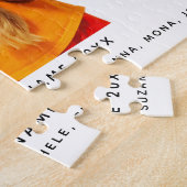 Aangepaste foto-tekstnamen voor het sportteam legpuzzel (Zijkant)