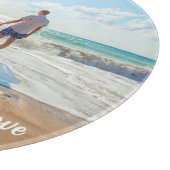 Aangepaste foto-tekstreinbord Gift je foto's Snijplank (Hoek)