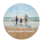 Aangepaste foto-tekstreinbord Gift je foto's Snijplank (Voorkant)