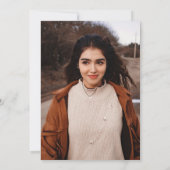 Aangepaste foto Terracotta Boho Graduation Party Kaart (Achterkant)