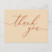 Aangepaste foto terracotta script handtekening bed briefkaart (Voorkant)