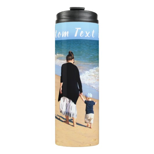 Aangepaste foto Thermische Tumbler Uw foto's en te Thermosbeker (Voorkant)