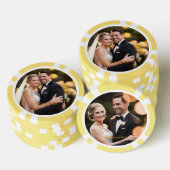 Aangepaste foto thuis toernooi huwelijksfeest poker chips (Opstapeling)