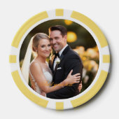 Aangepaste foto thuis toernooi trouwfeest poker chips (Voorkant)