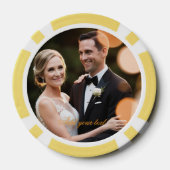 Aangepaste foto thuis toernooi trouwfeest poker chips (Achterkant)
