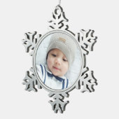 Aangepaste foto tin sneeuwvlok ornament (Rechts)