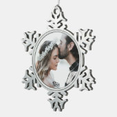 Aangepaste foto tin sneeuwvlok ornament (Rechts)