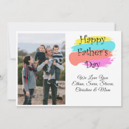 Aangepaste foto toevoegen Namen Verf Art Fathers D Bedankkaart