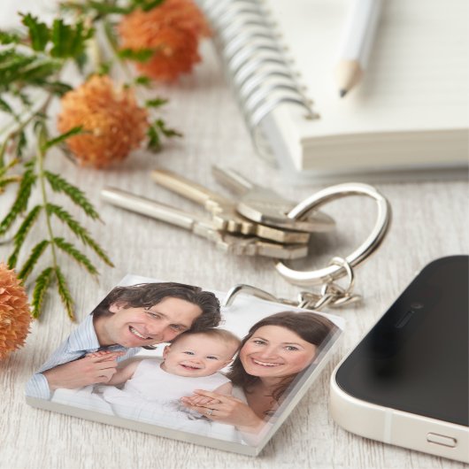 Aangepaste foto toevoegen sleutelhanger (Voorkant Rechts)