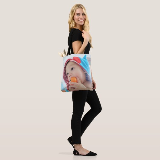 Aangepaste foto tote bag (Op model)