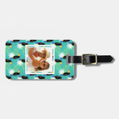 Aangepaste foto-toucans op Blauwgroen Bagagelabel (Voorkant horizontaal)