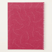 Aangepaste foto trendy magenta rode trouwmaandelij planner (Achterkant)