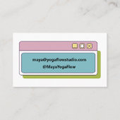Aangepaste Foto Trendy Yoga Instructor Bewerkbare  Visitekaartje (Achterkant)