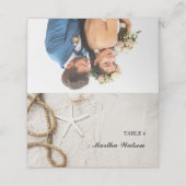 Aangepaste foto Tropical Beach Weddenschap Plaatskaartje (Buitenkant ongevouwen)