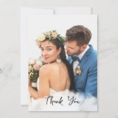 Aangepaste foto Tropical Coastal Beach Weddenschap Bedankkaart (Achterkant)