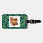 Aangepaste foto Tropical Leaves Pattern Bagagelabel (Voorkant horizontaal)