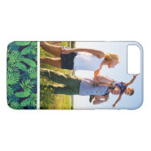 Aangepaste foto Tropical Leaves Pattern Case-Mate iPhone Case (Achterkant (Horizontaal))