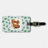 Aangepaste foto Tropische Australische foxtail Pal Bagagelabel (Voorkant horizontaal)