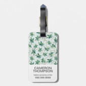 Aangepaste foto Tropische Australische foxtail Pal Bagagelabel (Achterkant verticaal)