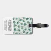 Aangepaste foto Tropische Australische foxtail Pal Bagagelabel (Achterkant horizontaal)