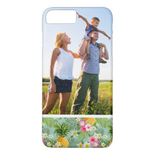 Aangepaste foto Tropische bloemen & ananassen iPhone 8/7 Plus Hoesje