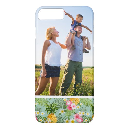 Aangepaste foto Tropische bloemen & ananassen Case-Mate iPhone Case (Achterkant)