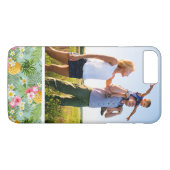 Aangepaste foto Tropische bloemen & ananassen Case-Mate iPhone Case (Achterkant (Horizontaal))