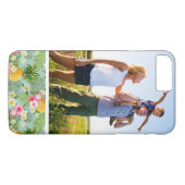 Aangepaste foto tropische bloemen en ananassen Case-Mate iPhone case (Achterkant (Horizontaal))