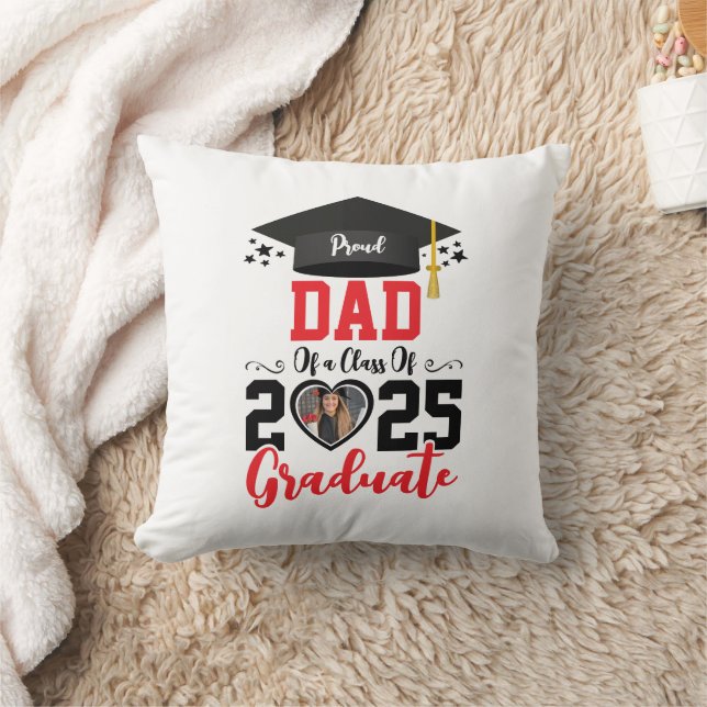 Aangepaste Foto Trots Afstuderen Familie 2025 Gift Kussen (Deken)
