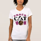 Aangepaste Foto Trotse Kat Mama T-shirt (Voorkant)