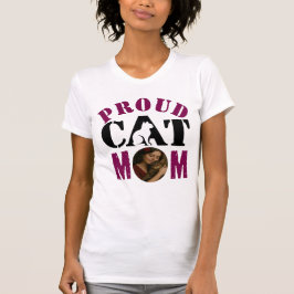 Aangepaste Foto Trotse Kat Mama T-shirt